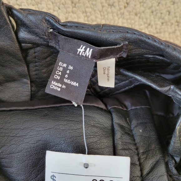 H&M FAUX LEATHER SKIRT SIZE 6 - Picture 4 of 4
